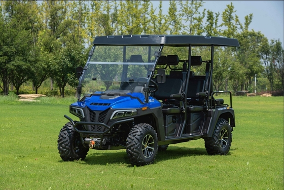 450 Max-Deluxe coche de golf de gasolina con 6 asientos con parabrisas y cubierta