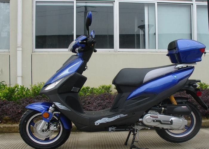 Vespa de motor azul adulta 50cc de la vespa de motor del marco de aluminio 12V 7A con la linterna