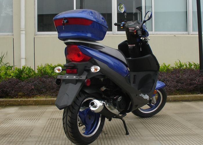 Vespa de motor azul adulta 50cc de la vespa de motor del marco de aluminio 12V 7A con la linterna
