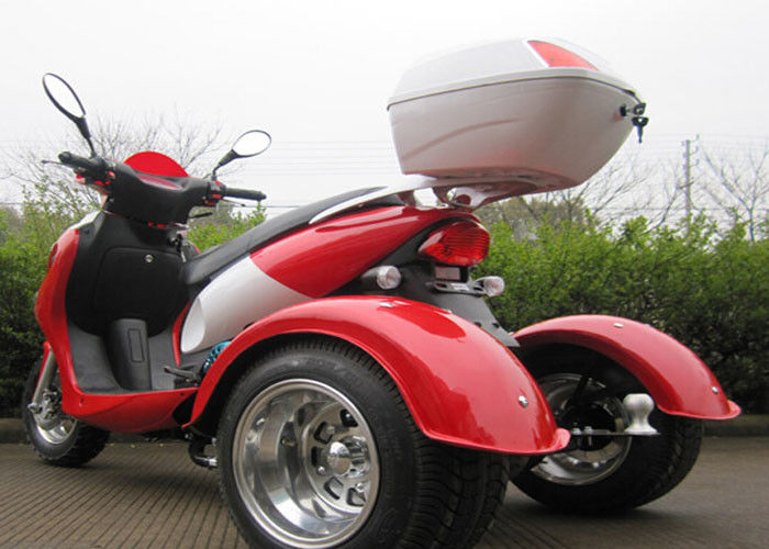 tri movimiento refrescado SOHC del cilindro cuatro de la motocicleta de la rueda 50cc aire solo con la caja posterior grande