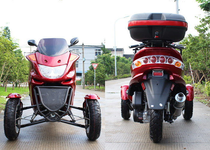 motocicleta 150cc de la vespa de 3 ruedas con el motor de 7.0kw 7500r/min 8HP/la caja de la parte posterior