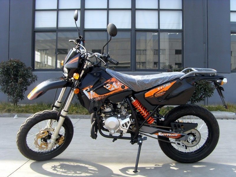 4 la motocicleta del deporte del movimiento 50cc con las luces de señal, las solas motocicletas del cilindro ventila refrescado