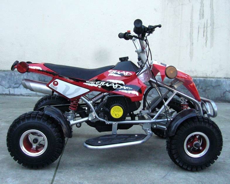 2 - Frote ligeramente la bici del patio de 50cc Atv con el disco delantero/de la parte posterior amortiguador de choque delantero/de la parte posterior