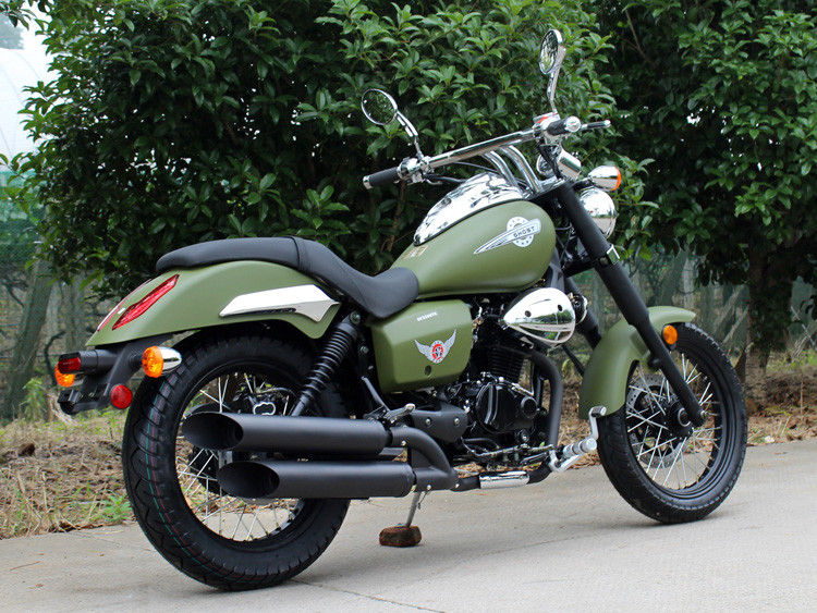 Interruptor del Bobber del verde caqui 250cc 90 kilómetros por hora del consumo de petróleo bajo con la transmisión manual 5