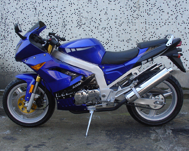 Motocicleta doble azul del interruptor del movimiento 250cc del cilindro cuatro con el enfriamiento de aire forzado