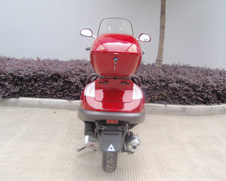Vespa adulta azul del gas de dos linternas, vespa de motor 150cc con cuero real de 2 asientos