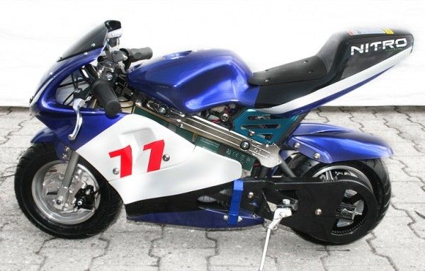 Motocicleta azul brillante de la bici de la suciedad del color/bici eléctrica del bolsillo velocidad máxima 30km/H de 350 vatios
