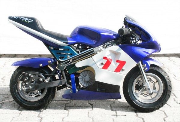 Motocicleta azul brillante de la bici de la suciedad del color/bici eléctrica del bolsillo velocidad máxima 30km/H de 350 vatios