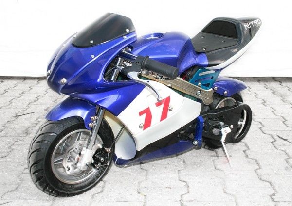 Motocicleta azul brillante de la bici de la suciedad del color/bici eléctrica del bolsillo velocidad máxima 30km/H de 350 vatios
