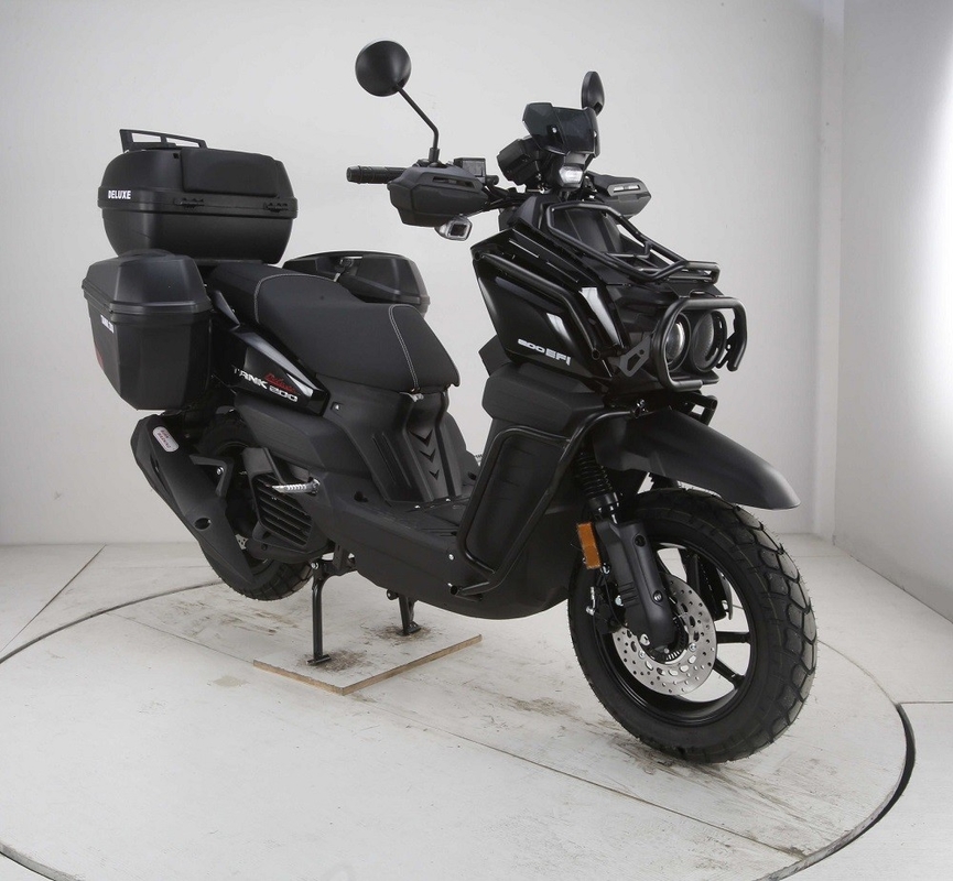 Nuevo Scooter estilo ejército 200 tanque 200 Efi modelo de lujo con neumáticos más grandes y portaequipajes laterales