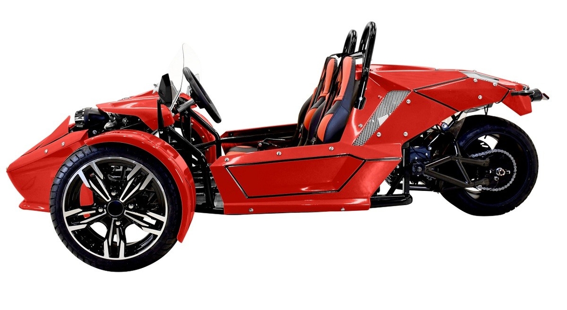 Tri Wheel Motorcycle E-Spider 72V Trike Potente 3000w Motor de tracción media con batería de litio
