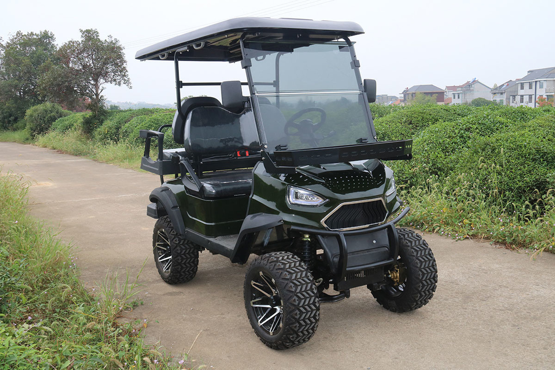 Carro de golf eléctrico con 4 asientos y bastidor delantero 48V/4000W,150A batería de litio