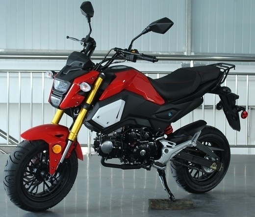 Motocicleta de edición especial con transmisión manual, arranque eléctrico, faros dobles, ruedas grandes de 12 pulgadas