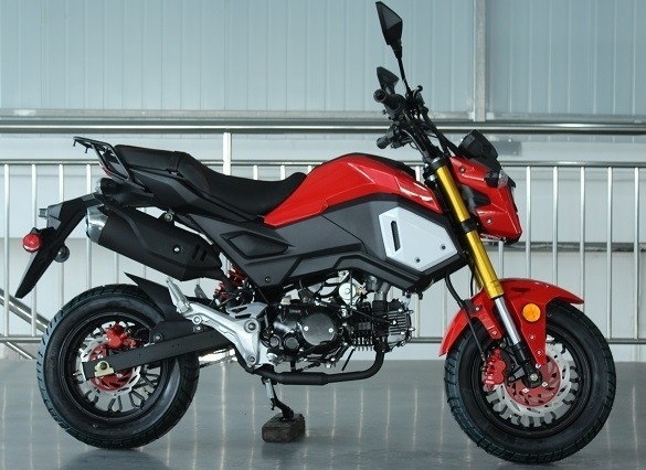 Motocicleta de edición especial con transmisión manual, arranque eléctrico, faros dobles, ruedas grandes de 12 pulgadas
