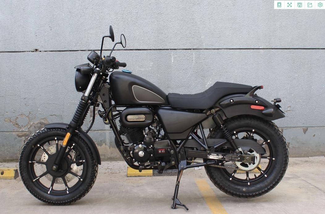 Solo tipo horizontal refrescado del movimiento del cilindro aire 250cc Chopper Motorcycle 4