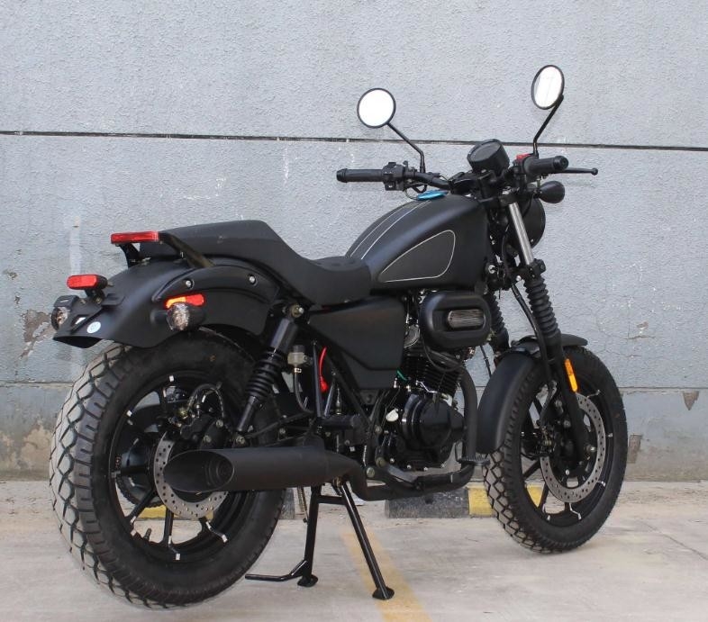 Solo tipo horizontal refrescado del movimiento del cilindro aire 250cc Chopper Motorcycle 4